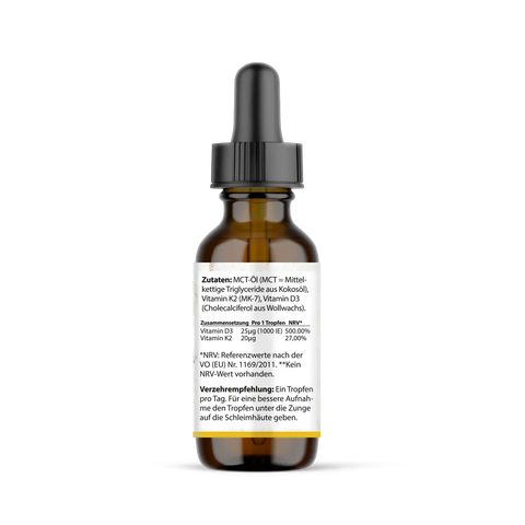 Vitamin D3 + K2 Tropfen 1000IE vegetarisch HM Heilarzneihaus Medica
