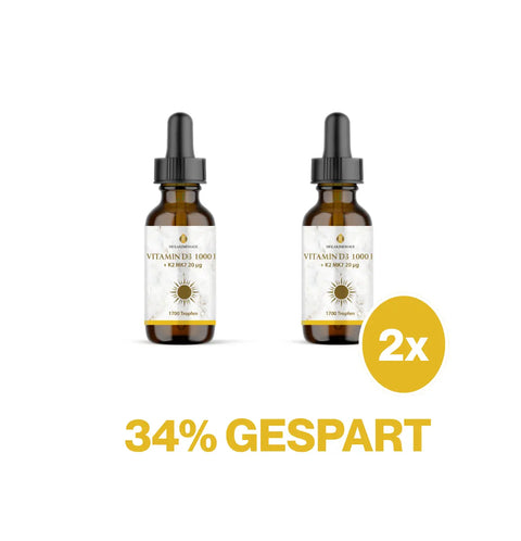 Vitamin D3 + K2 Tropfen 1000IE vegetarisch HM Heilarzneihaus Medica