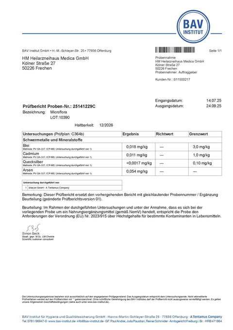 Microflora Probiotische Darmbakterien Kapseln HM Heilarzneihaus Medica