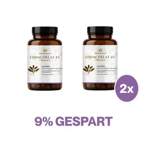 Eisen 45mg + Vitamin C hochdosiert Kapseln HM Heilarzneihaus Medica