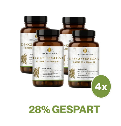 Vitamin D3 + K2 + Omega 3 Kapseln HM Heilarzneihaus Medica