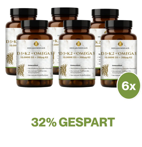 Vitamin D3 + K2 + Omega 3 Kapseln HM Heilarzneihaus Medica