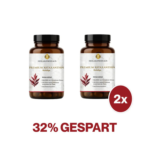 Astaxanthin AstaZine® Rotalge 8mg Kapseln HM Heilarzneihaus Medica