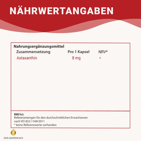 Astaxanthin AstaZine® Rotalge 4mg Kapseln HM Heilarzneihaus Medica