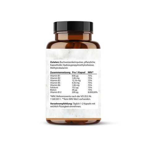 Vitamin B-Komplex hochdosiert Kapseln HM Heilarzneihaus Medica