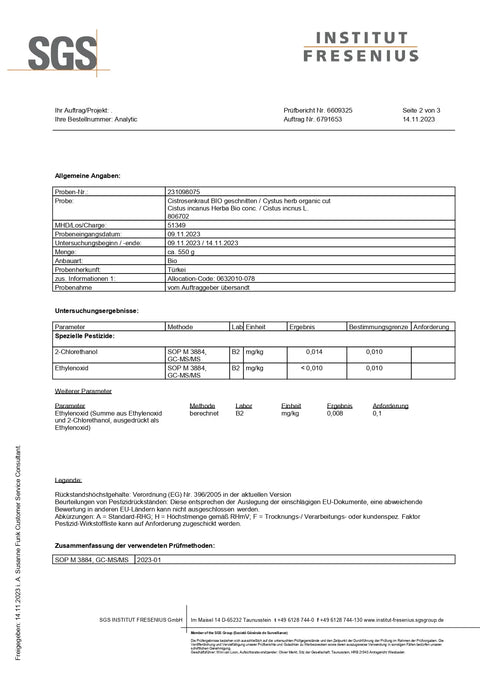 Cistrosenkraut Pulver 250g Heilarzneihaus