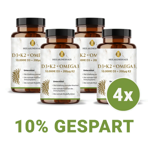 Vitamin D3 + K2 + Omega 3 Kapseln HM Heilarzneihaus Medica