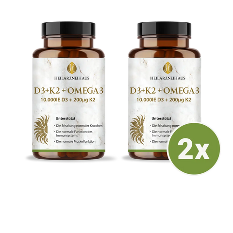 Vitamin D3 + K2 + Omega 3 Kapseln HM Heilarzneihaus Medica