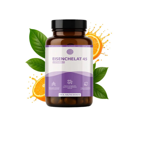 Eisen 45mg + Vitamin C hochdosiert Kapseln: Eisenbisglycinat HM Heilarzneihaus Medica