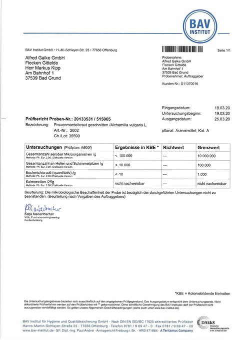 Frauenmantel Pulver 250g Heilarzneihaus