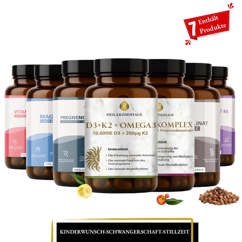 Kinderwunsch-Schwangerschaft-Stillzeit Paket HM Heilarzneihaus Medica