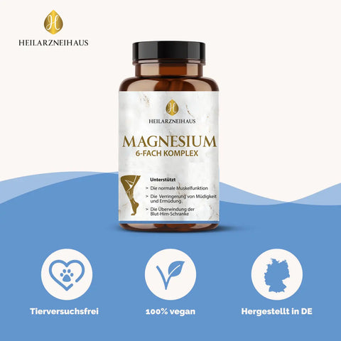 Magnesium 6-Fach Komplex hochdosiert Kapseln HM Heilarzneihaus Medica
