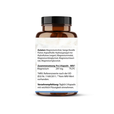 Magnesium 6-Fach Komplex hochdosiert Kapseln HM Heilarzneihaus Medica