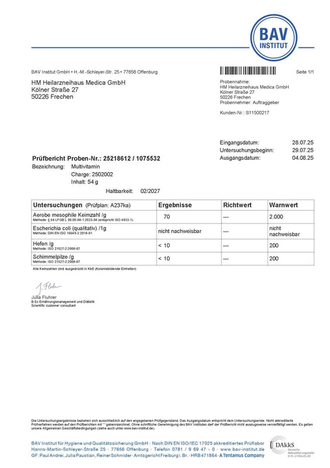 Multivitamin + Multimineral Kapseln HM Heilarzneihaus Medica