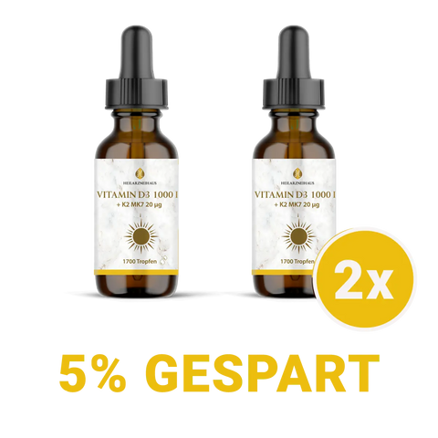 Vitamin D3 + K2 Tropfen 1000IE vegetarisch HM Heilarzneihaus Medica