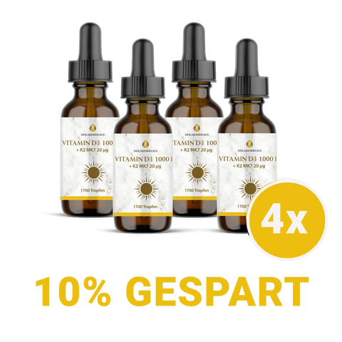 Vitamin D3 + K2 Tropfen 1000IE vegetarisch HM Heilarzneihaus Medica