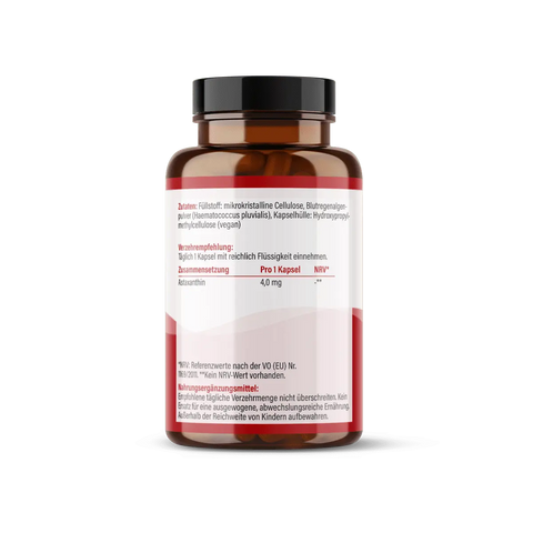 Astaxanthin AstaZine® Rotalge 4mg Kapseln HM Heilarzneihaus Medica
