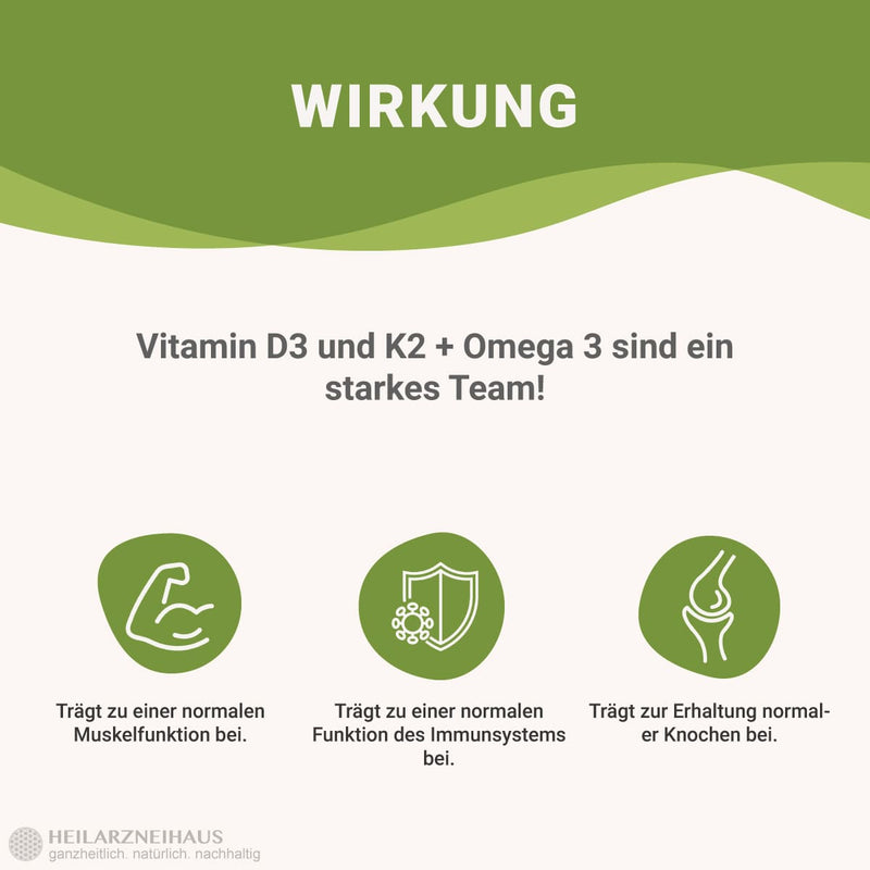 Vitamin D3 + K2 + Omega 3 Kapseln