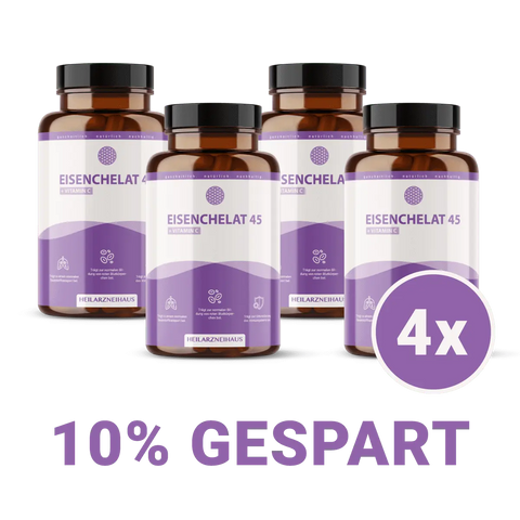 Eisen 45mg + Vitamin C hochdosiert Kapseln: Eisenbisglycinat HM Heilarzneihaus Medica