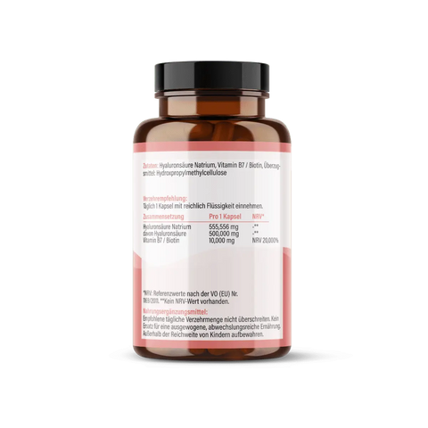 Hyaluron + Biotin hochdosiert Kapseln HM Heilarzneihaus Medica