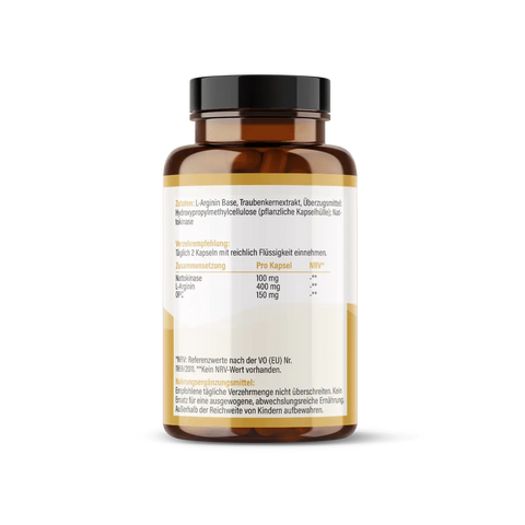 Nattokinase + L-Arginin + OPC Traubenkernextrakt Kapseln HM Heilarzneihaus Medica
