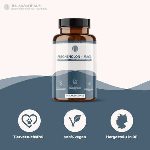 Pregnenolon + Maca + GABA Kapseln : Für Mann & Frau HM Heilarzneihaus Medica