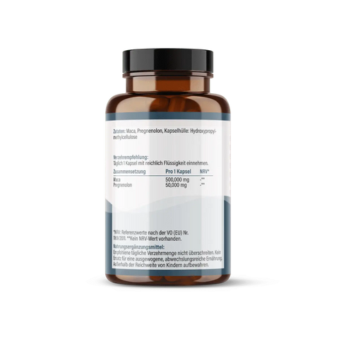 Pregnenolon + Maca + GABA Kapseln : Für Mann & Frau HM Heilarzneihaus Medica