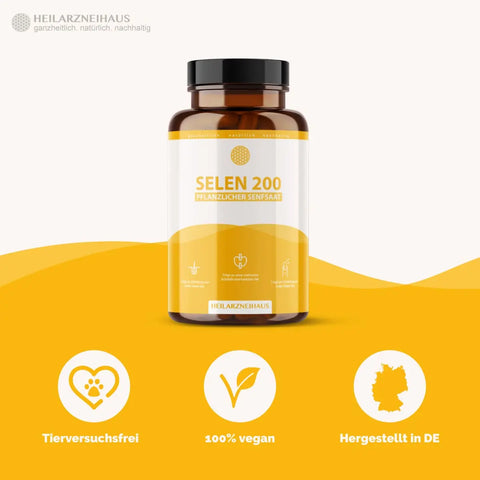 Selen 200 Kapseln: Schilddrüse & Hashimoto HM Heilarzneihaus Medica