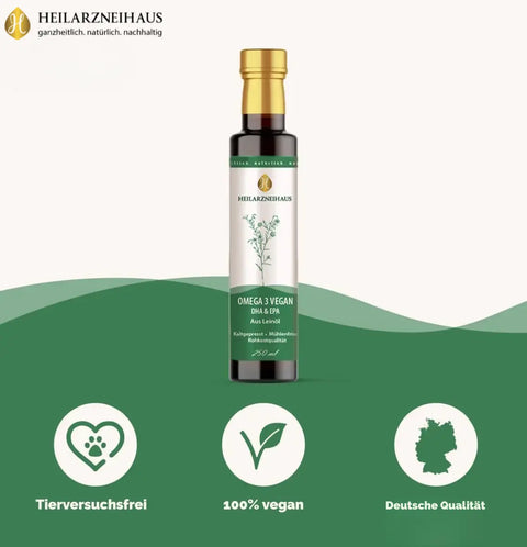 Omega 3 Leinsamenöl kaltgepresst HM Heilarzneihaus Medica