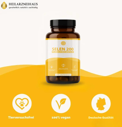 Selen 200 Kapseln – Unterstützung für die Schilddrüse & Hashimoto HM Heilarzneihaus Medica