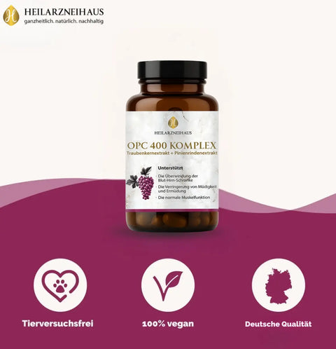 OPC Traubenkernextrakt + Vitamin C Kapseln: Pinienrindenextrakt HM Heilarzneihaus Medica