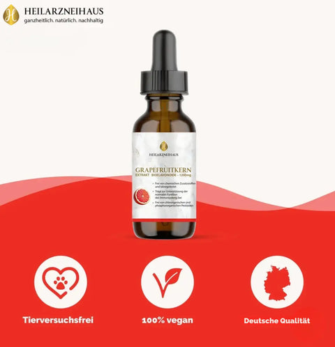 Grapefruitkernextrakt 2600mcg Tropfen Vegan HM Heilarzneihaus Medica