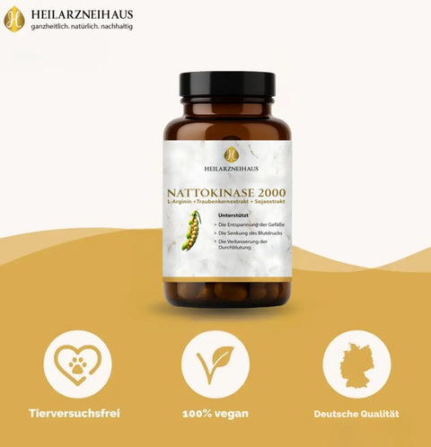 Nattokinase Kapseln – Natürlich fermentiertes Enzym für deine Gesundheit HM Heilarzneihaus Medica