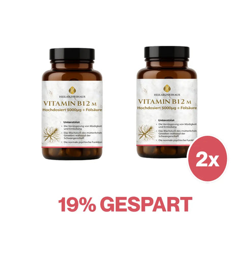 Vitamin B12 hochdosiert + Folsäure Kapseln HM Heilarzneihaus Medica