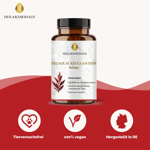 Astaxanthin AstaZine® Rotalge 8mg Kapseln HM Heilarzneihaus Medica