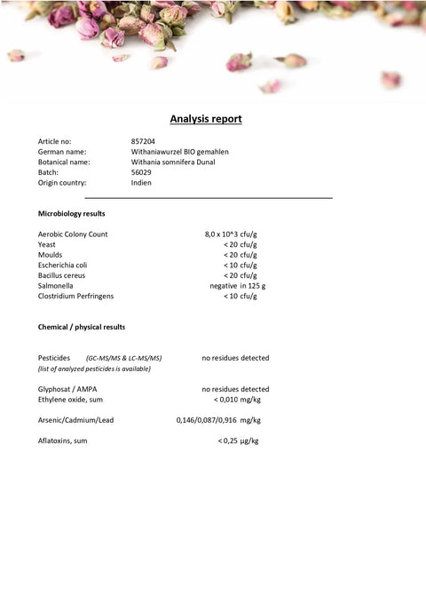 Ashwagandha Pulver 250g Heilarzneihaus