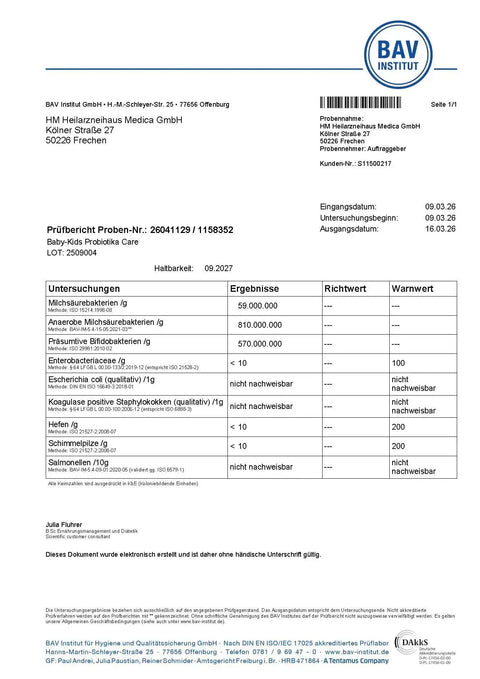 Baby-Kids Probiotika Care Heilarzneihaus
