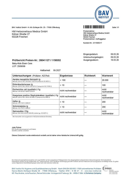 Baby-Kids Eisen Care Heilarzneihaus