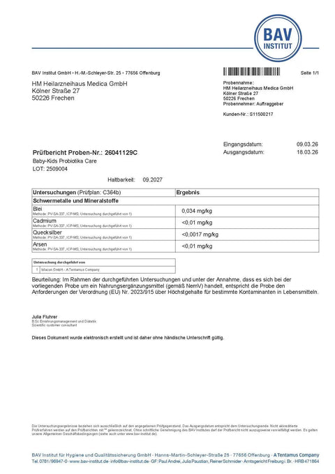 Baby-Kids Probiotika Care Heilarzneihaus