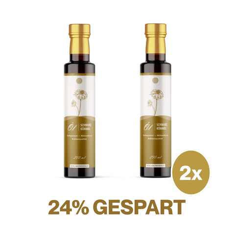 Schwarzkümmelöl kaltgepresst & rohkostqualität 5200mg Thymochinon HM Heilarzneihaus Medica