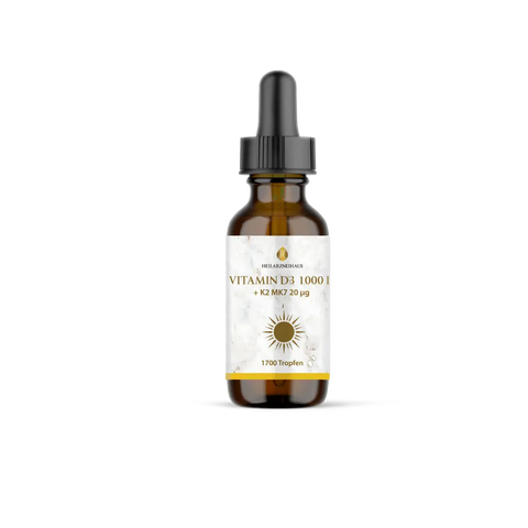 Vitamin D3 + K2 Tropfen 1000IE vegetarisch HM Heilarzneihaus Medica