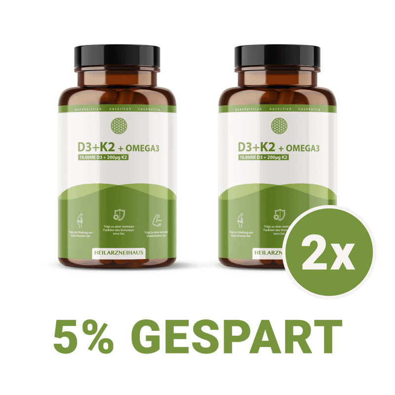 Vitamin D3 + K2 + Omega 3 capsules