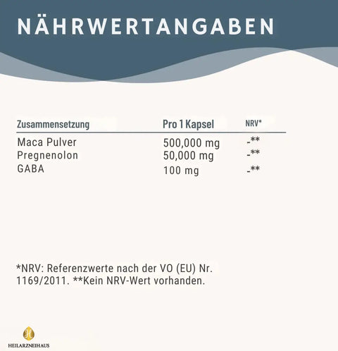 Prégnénolon + maca + gélules GABA : pour homme et femme