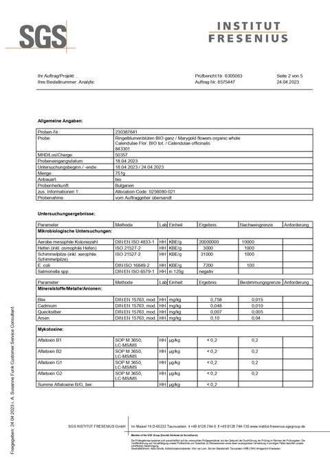 Ringelblume Pulver 250g Heilarzneihaus